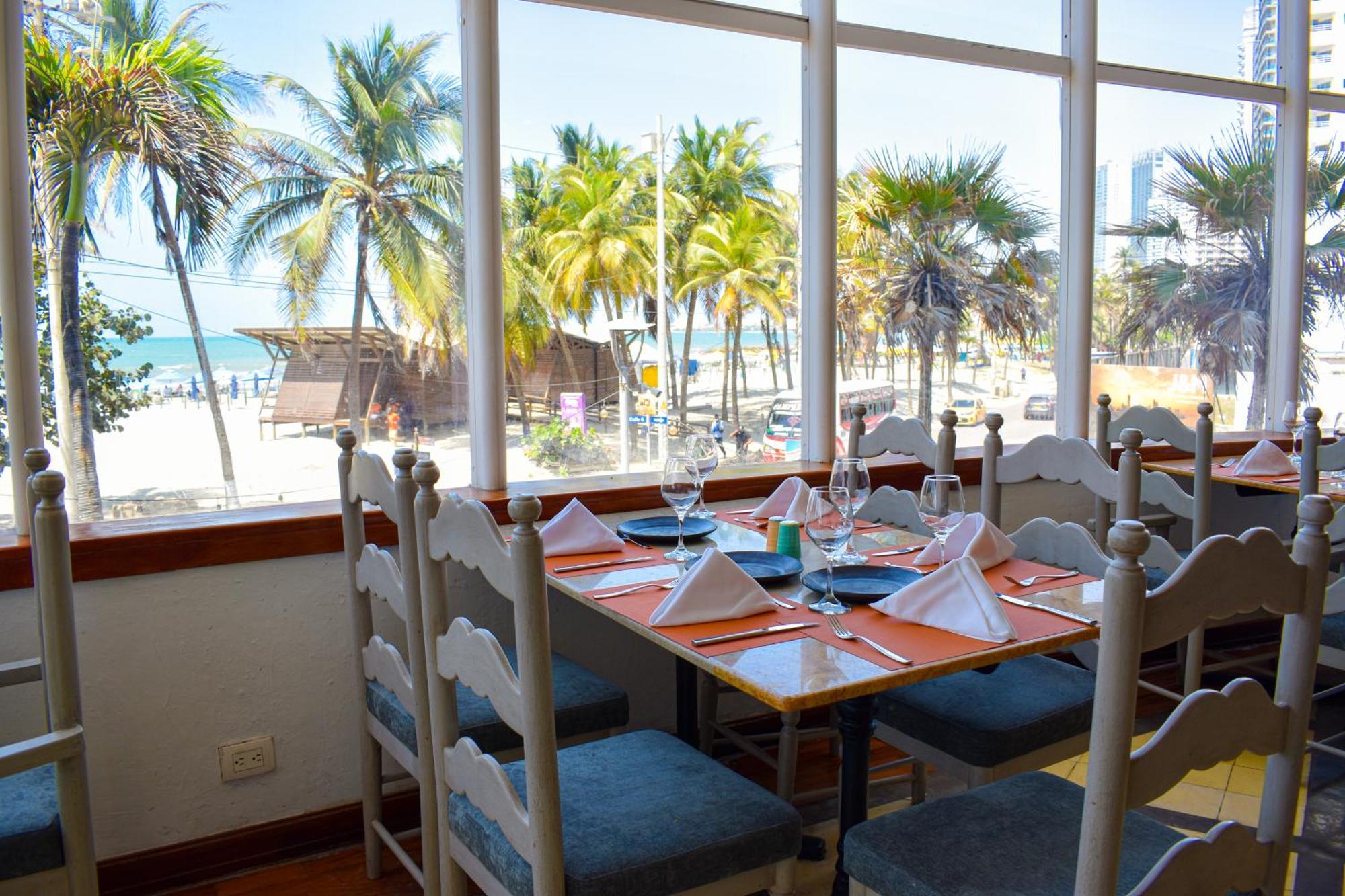 فندق Almirante Cartagena Colombia المظهر الخارجي الصورة Restaurant in the hotel